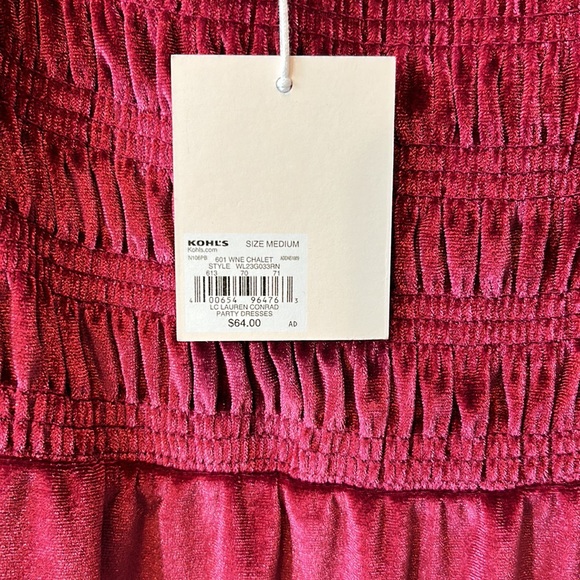 🆕 LC Lauren Conrad Burgundy Dress - Picture 6 of 11